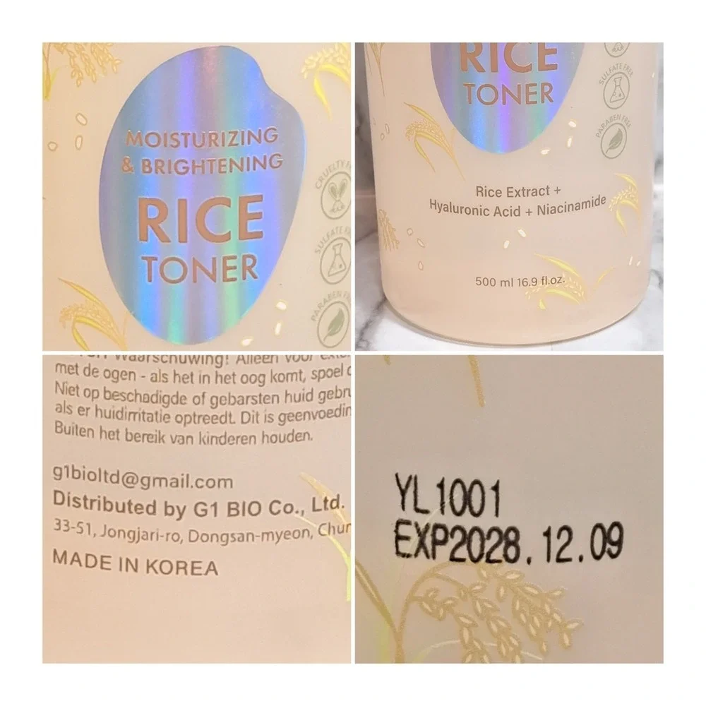 SOQU Moisturizing & Brightening Rice Toner Rice Extract + Hyaluronic Acid‎
